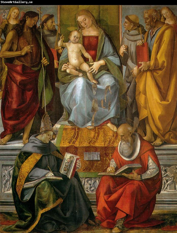 Luca Signorelli Virgin Enthroned with Saints